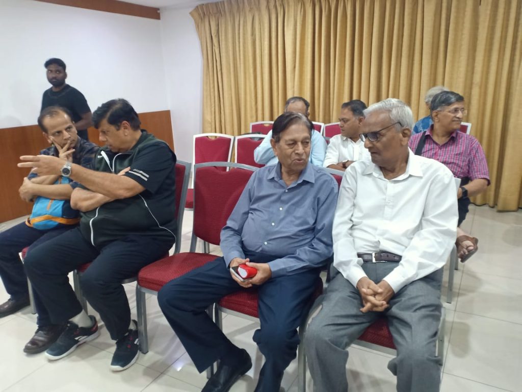 SJFI Medal presented to Harry David in Pune on Wednesday, September 4 at the PYC Gymkhana. Chandu Borde and Nandan Bal presented the medal and. citation.