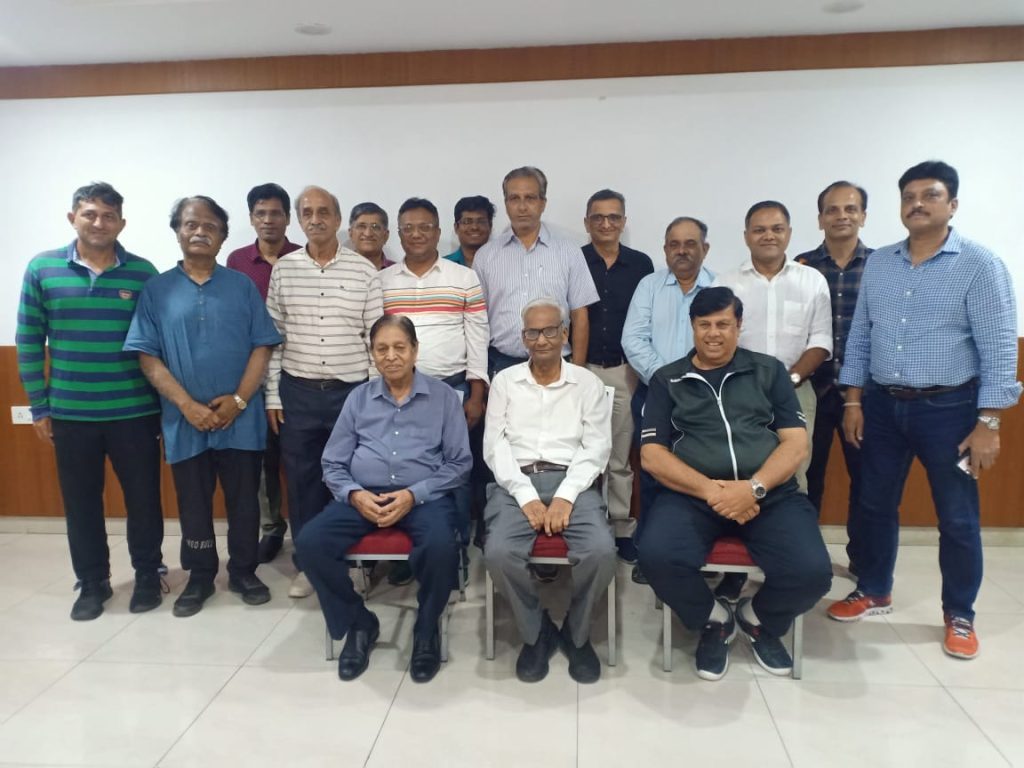 SJFI Medal presented to Harry David in Pune on Wednesday, September 4 at the PYC Gymkhana. Chandu Borde and Nandan Bal presented the medal and. citation.