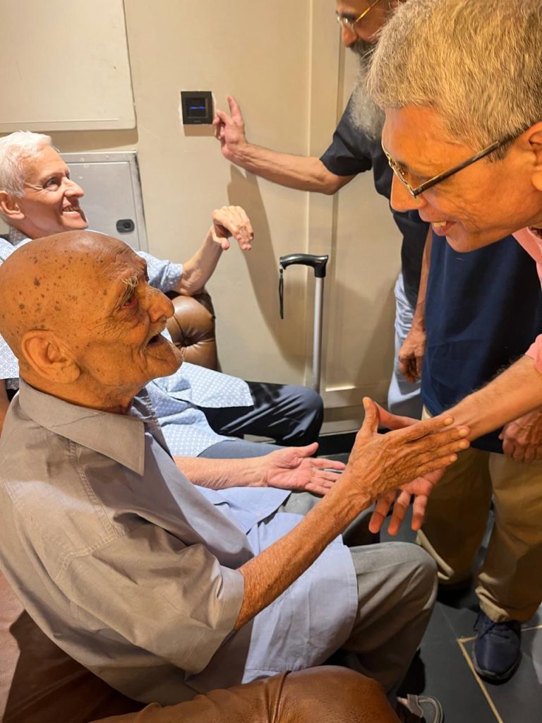 Retired sports Journalists interact with Kewal Kaushik and CS Ramachandran in New Delhi on October 5.