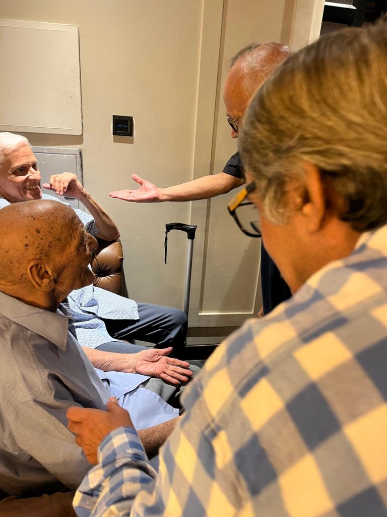 Retired sports Journalists interact with Kewal Kaushik and CS Ramachandran in New Delhi on October 5.