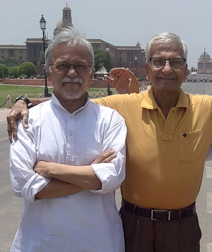With Vijay Lokapally (left) Santhanam in 2023.