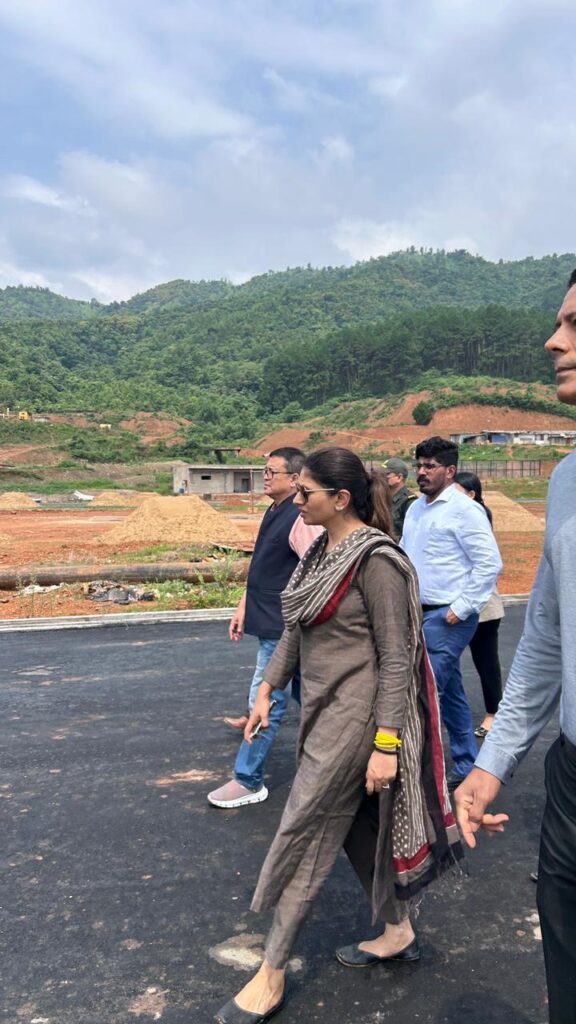 Raksha Khadse reviews progress of National Sports University Campus